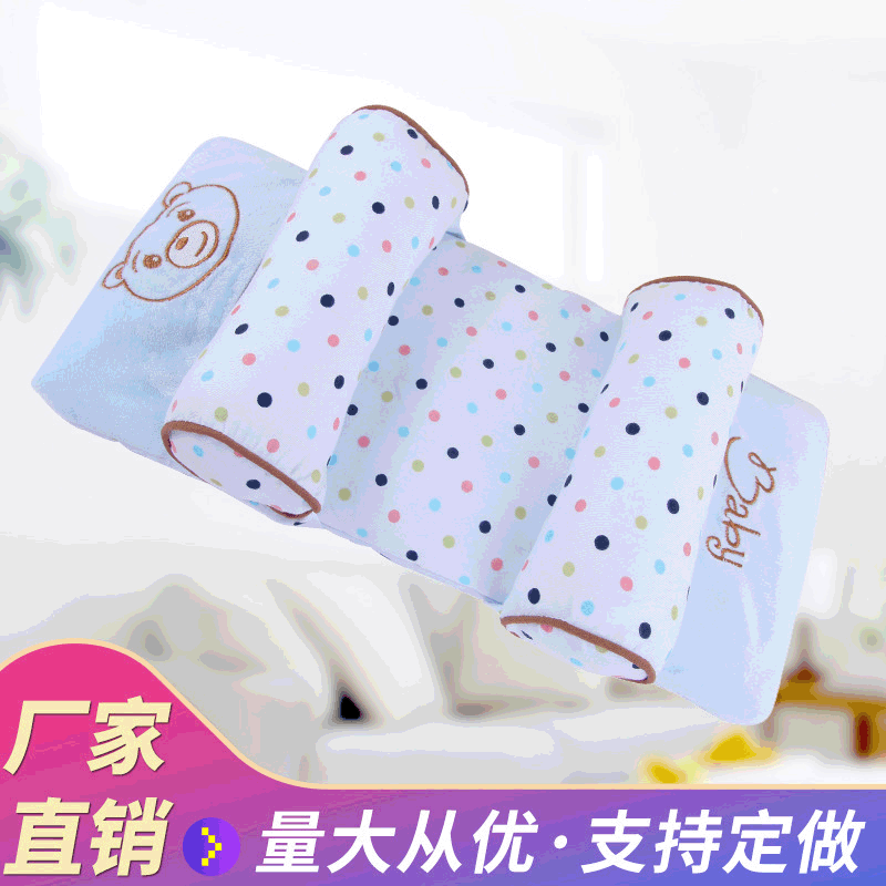 Baby Cotton Newborn Correction Anti-Partial Head Buckwheat Pillow Infant Nursing Anti-Vomiting Feeding Multifunctional Pillow