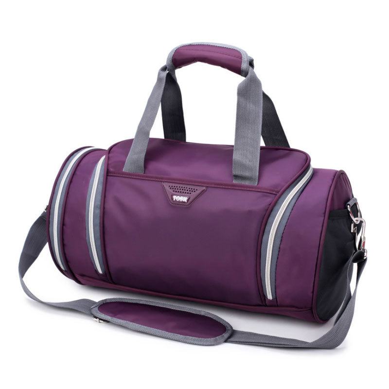 Waterproof Trave Handbag Canvas Sport Bags Shoulder Crossbody Bags For Women Men Luggage Suitcase Casual Outdoor Gym Sport Bag: Purple