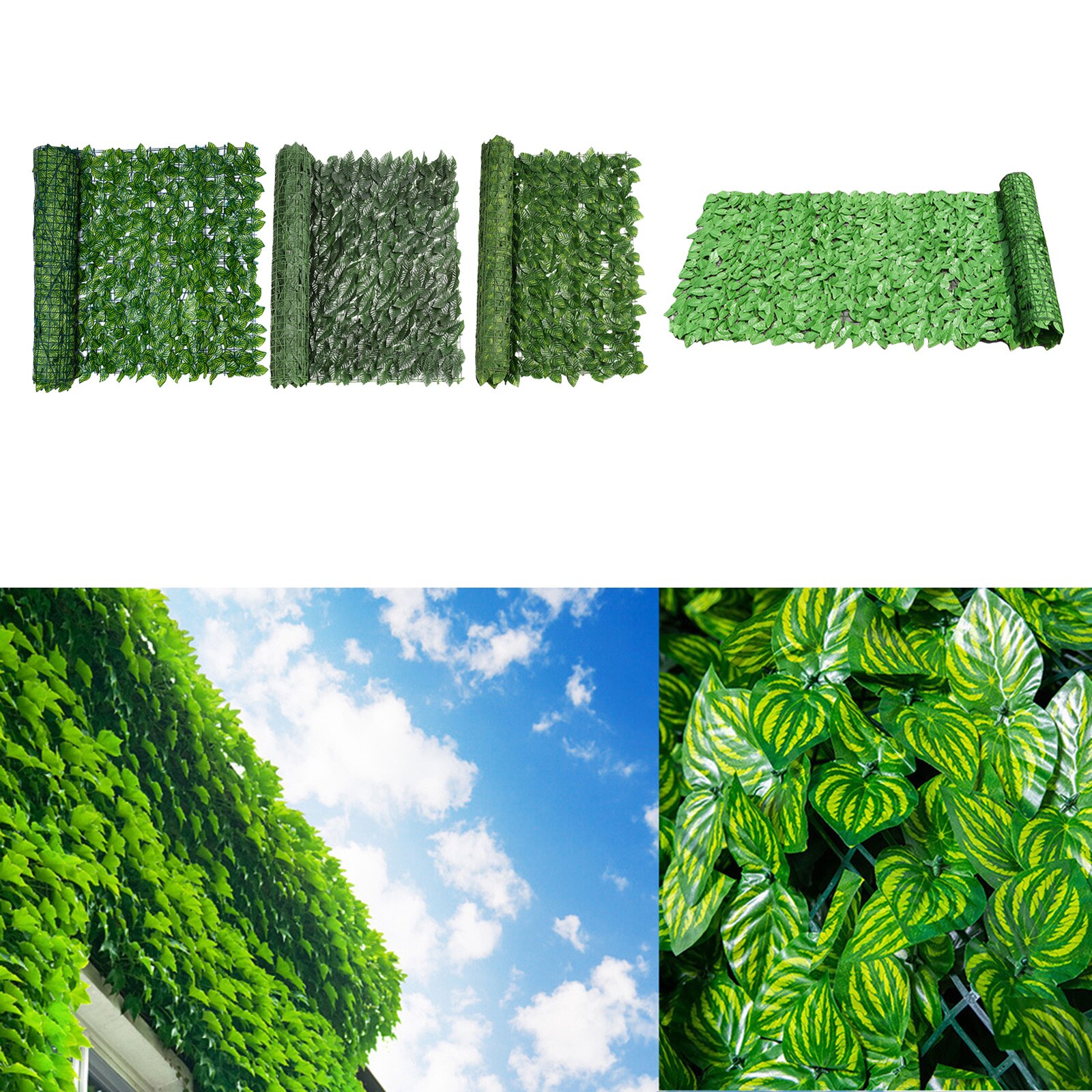 Artificial Privacy Fence Screen Artificial Hedges Fence Faux Vine Leaf Decoration For Outdoor Garden Accessories