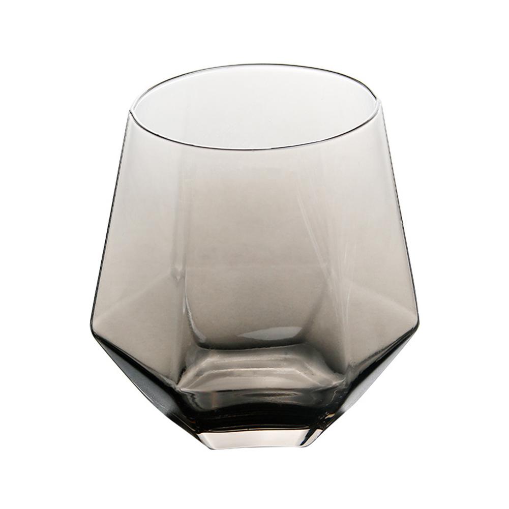 Glaskopp geometrisk whiskyglas genomskinlig hushållsfruktjuice cocktail glas ishall dricka snabbt: 05