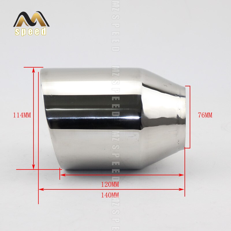 Uitlaatpijp Universele 63 Mm Auto-inlaat Dubbelloops Achteruitlaatpunt Uitlaatpijp Uitlaat Zwart Titanium Uitlaat Roestvrijstalen Auto-accessoires Eindpijp(Blue W