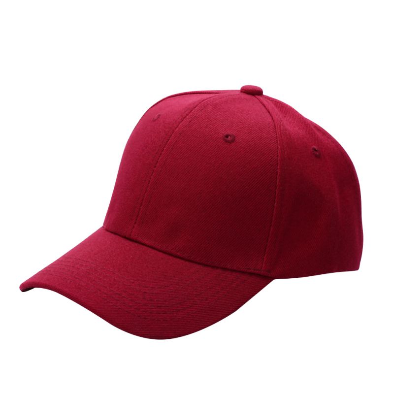 Cappellino da Baseball Unisex in Cotone - Cappellino da Jogging Vintage Regolabile con Motivo a Lettere - Parasole: Rosso vino