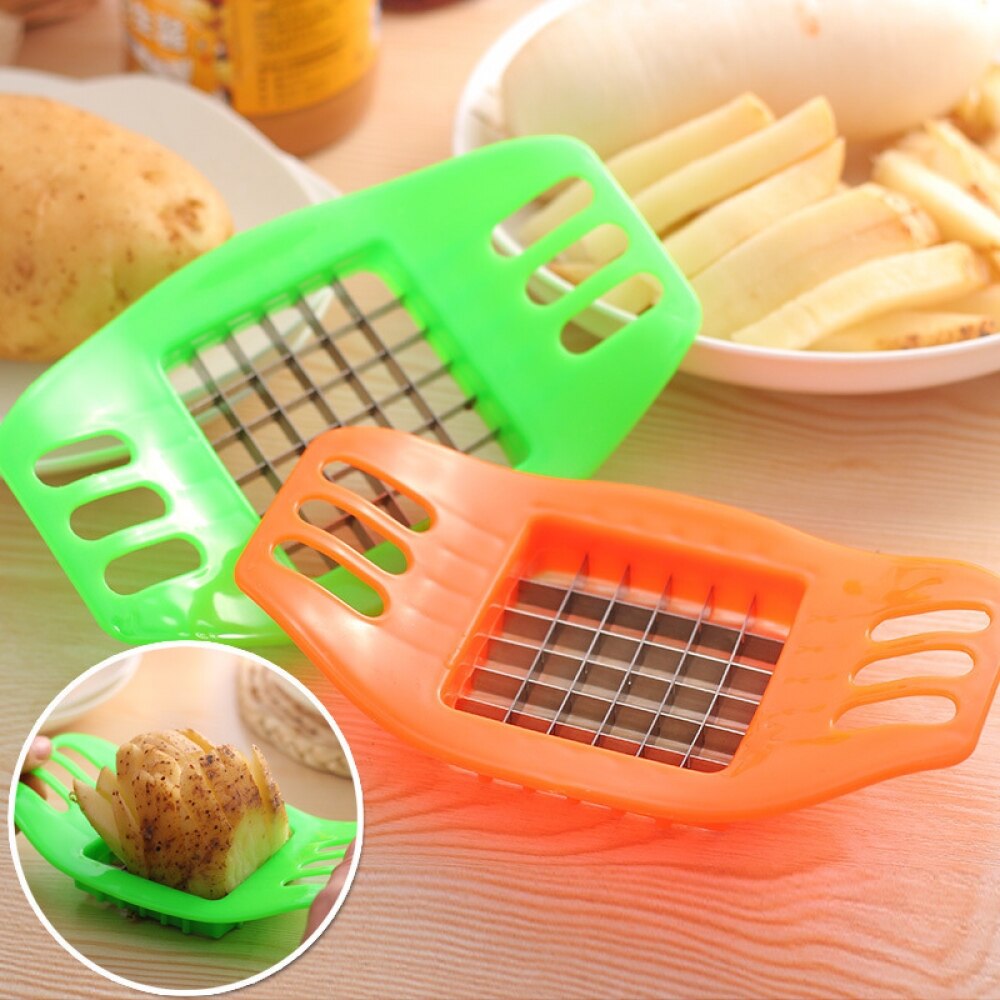 French Fry Fries Cutter Potato Vegetable Slicer Tools Chopper Stainless Steel Potatoes Cutting Device Cooking Tools