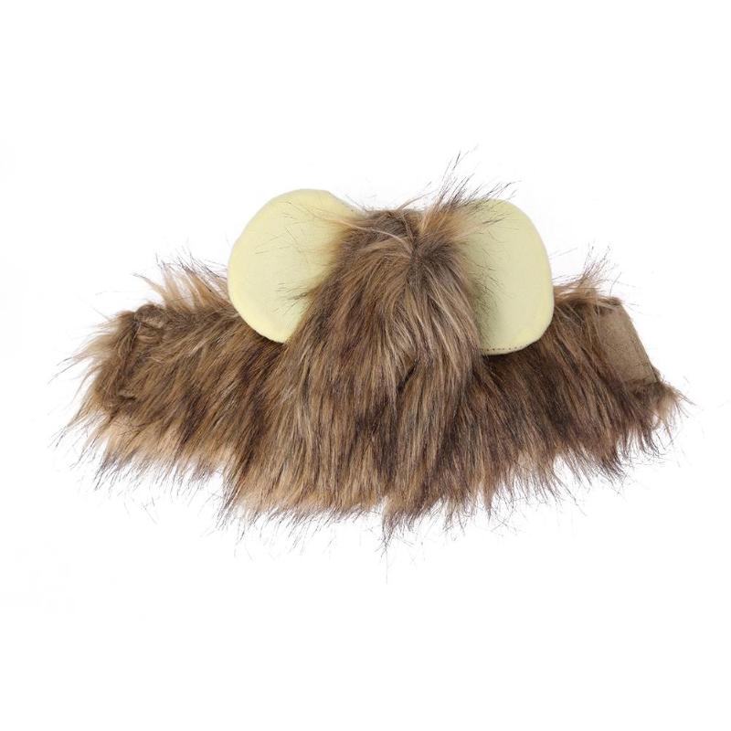 Gorro de pelo de León con orejas de Melena para emulación de perro de Gato, bufanda de disfraz para otoño e invierno, para mascotas