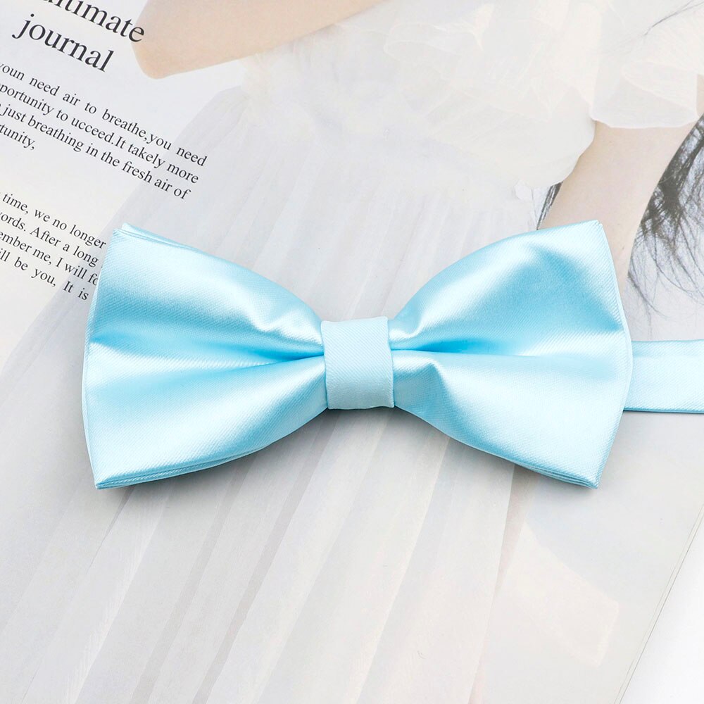 Heren polyester vlinderdas effen kleur vlinder strik bruiloft feest zakelijk verstelbare vlinderdas rood blauw: 8