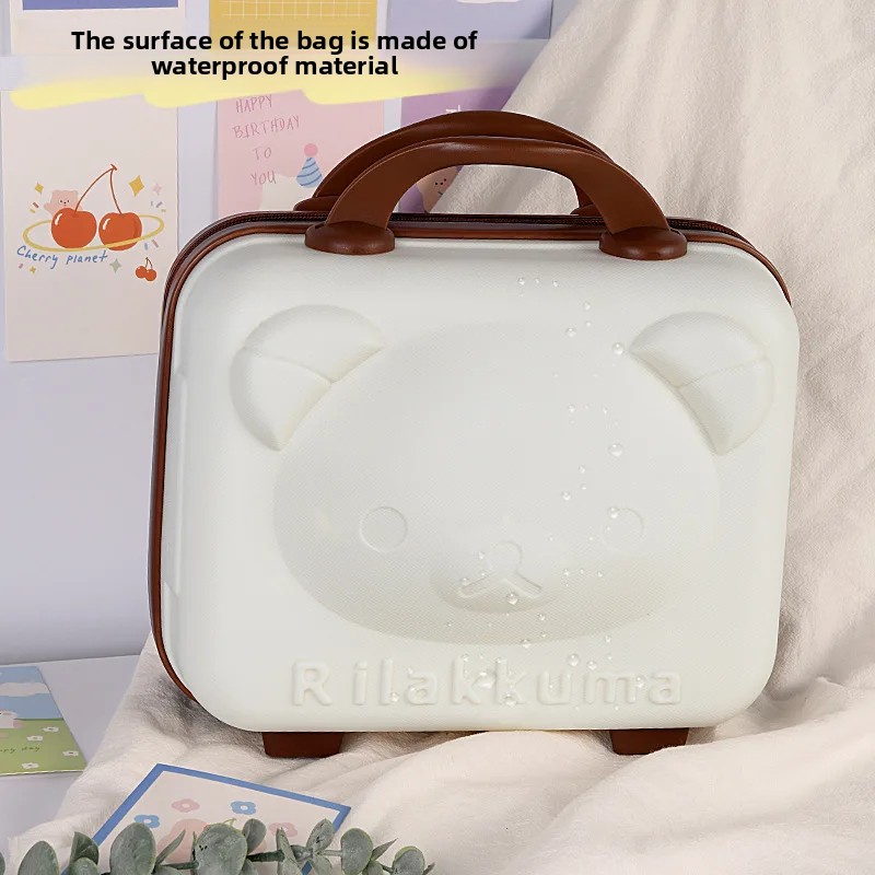 Maleta de viaje de alta estética de mano con oso Adorable, bolsa de cosméticos de gran capacidad, bolsa de almacenamiento de artículos de lavado, bolsa de equipaje