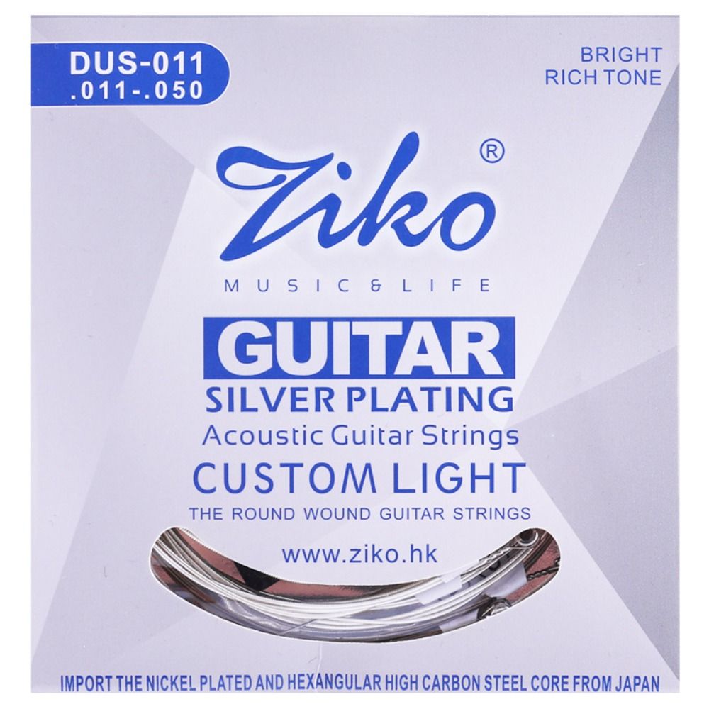 6 Saiten einstellen Akustik gitarren saiten Draht dcz dag dp dus DR Volk Gitarren saite Durcheinander kern Sechseck legierung Gitarren saite: Schwarz