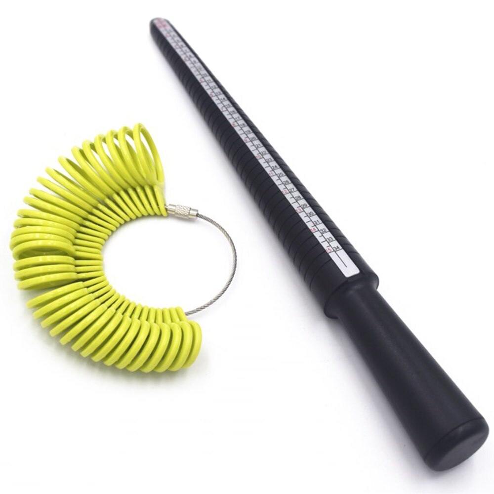 1 pierścionek zestawowy rozmiar biżuteria zestawy narzędzi pomiarowych plastikowy trzpień Stick Finger profesjonalne narzędzie kolorowe wygodne Charms , 5cm Dia.: 11
