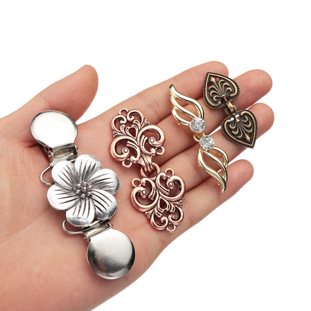 Jahrgang Strickjacke Clip Für Frauen zur Seite fahren Bluse Schal Clips Verschlüsse Schal Brosche Charme Zubehör