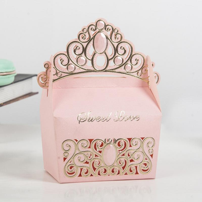 10 Stks/set Europese Crown Shaped Candy Dozen Voor Huwelijksceremonie Diy Wedding Baby Shower Partij Gunsten En Box Voor gasten