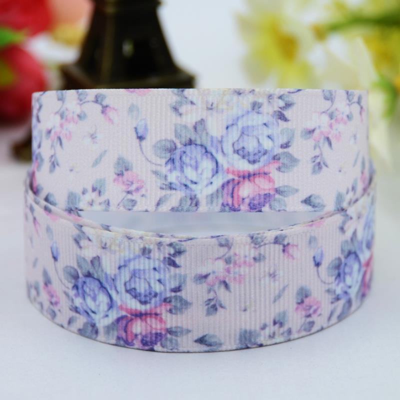 22mm 25mm 38mm 75mm blommor tecknad tryckt grosgrain band festdekoration sytillbehör 10 yards x -00264