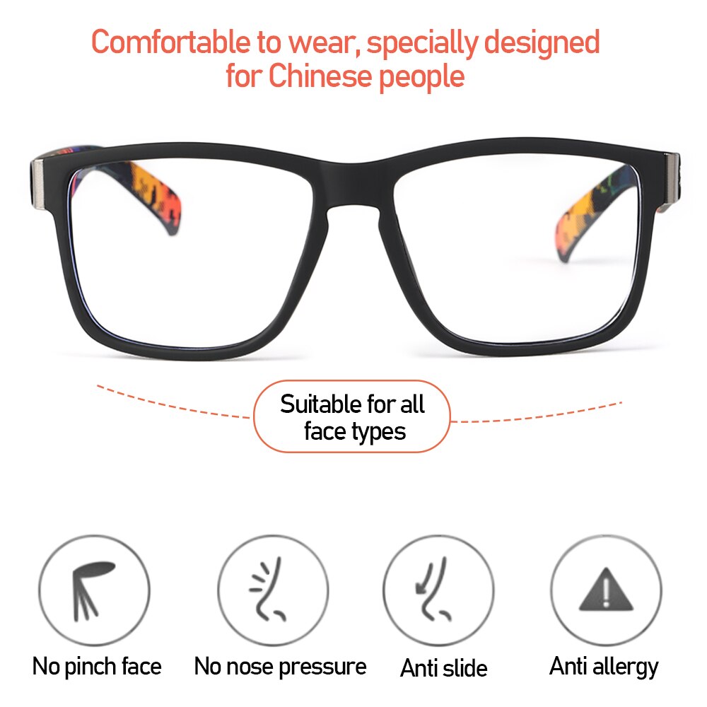 Sport Big Frame Anti-UV Blue Rays Glasses Men Women Computer Goggles Eyeglasses Students Eyewear Vision Care