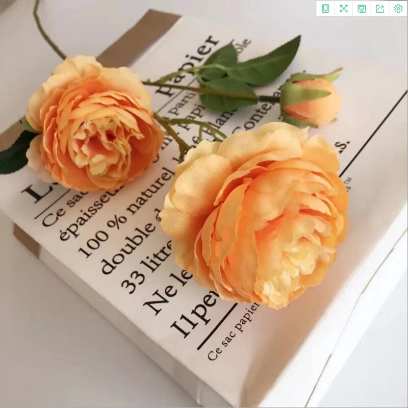 1 bit pionbukett konstgjorda blommor heminredningstillbehör bröllop jul matbord brudbuketter hobby hantverk: 6