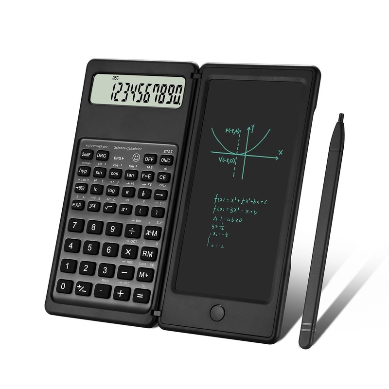 Rekenmachine Fold Science Calculator Schrijfblok Met Liquid Crystal Schrijfblok Student Tekening Pad Studie En Werk