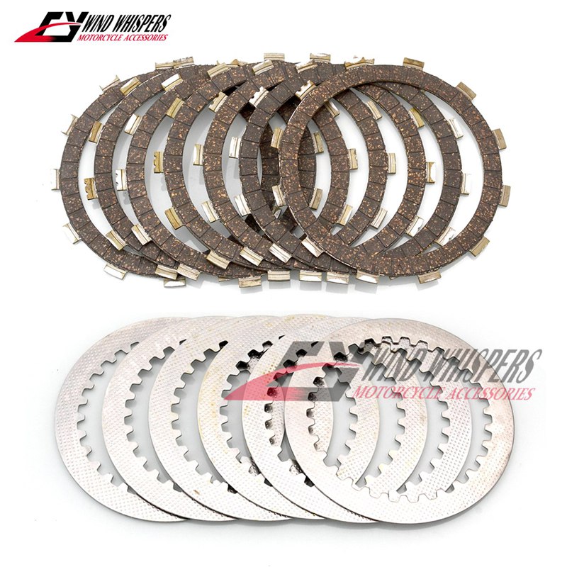 Placas de embrague de acero de fricción, juego de discos para Yamaha XVS 650, Drag Star, v-star Classic, FZ-07, MT07, XSR 700, MTN 690, FZ8