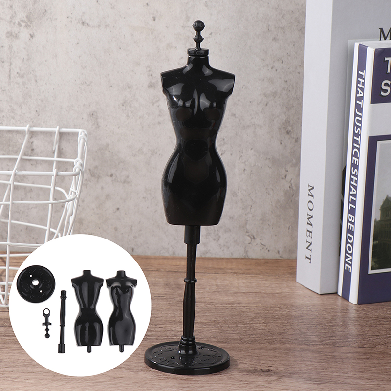 Soporte de maniquí en miniatura para casa de muñecas, colgador de abrigo, soporte de falda, modelo humanoide de juguete, forma de exhibición de vestido de plástico, 1:6