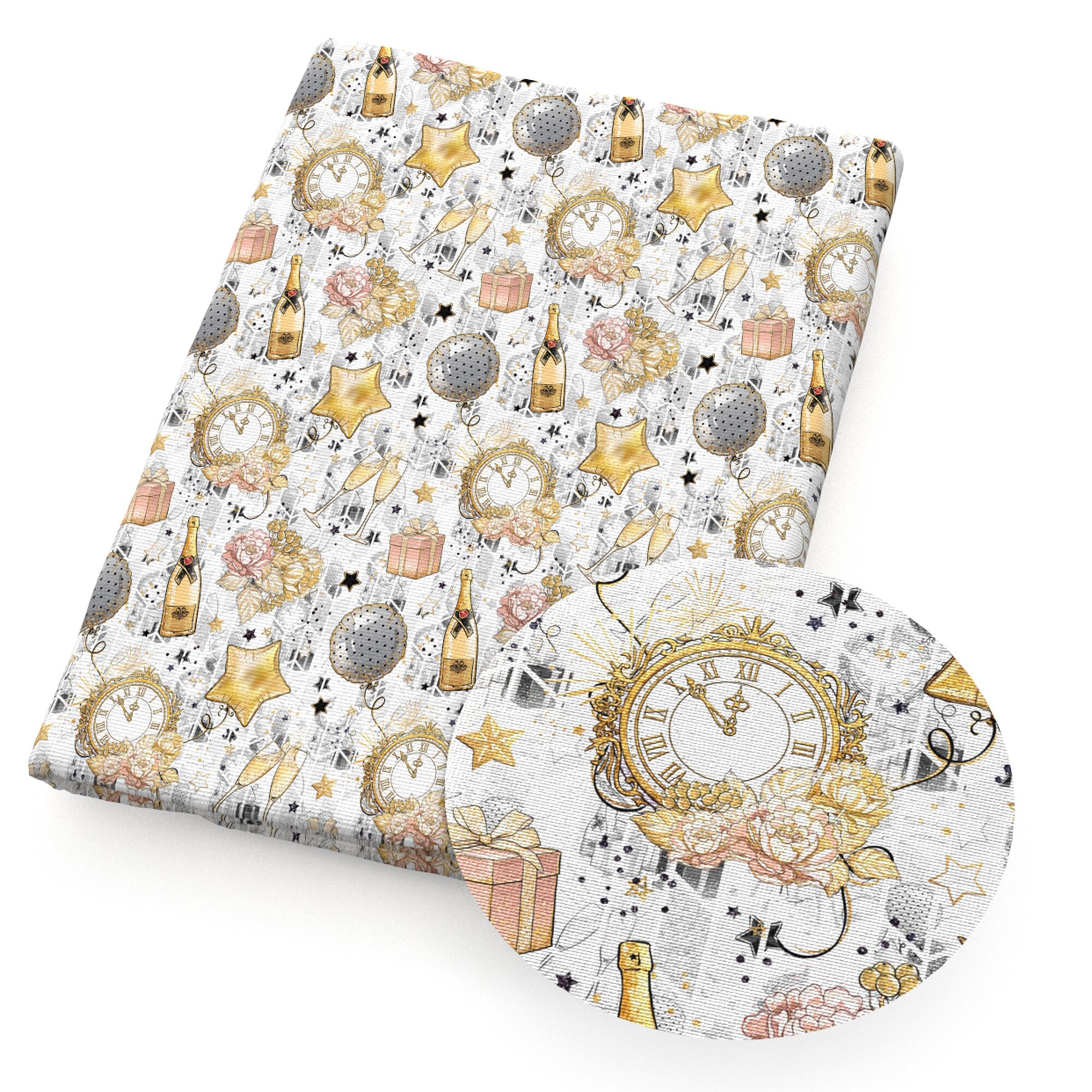 50*145Cm Gelukkig Nieuwjaar Polyester Katoen Voor Naaien Kledingstuk Kleding Quilten Patchwork Stof Tilda Pop, 1Yc13694: 1120220001