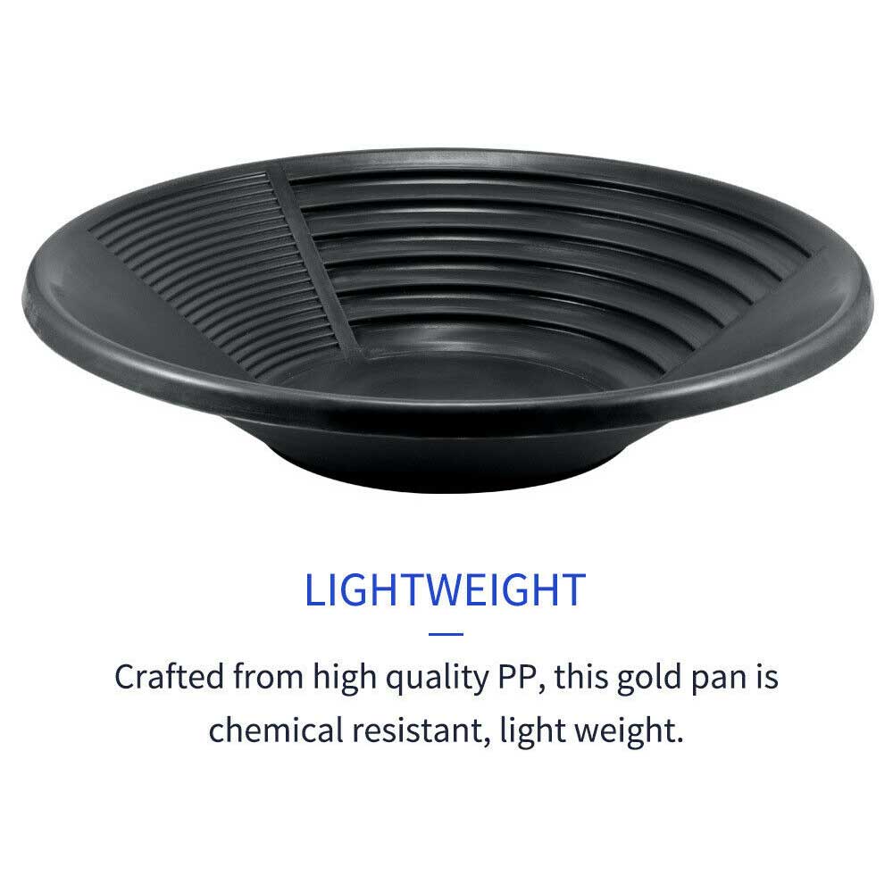 Plastic Gold Pan Basin Nugget Mining Pan Dredging Prospecting River Tool Wash Gold Panning Equipment for Gold Rush Beginner