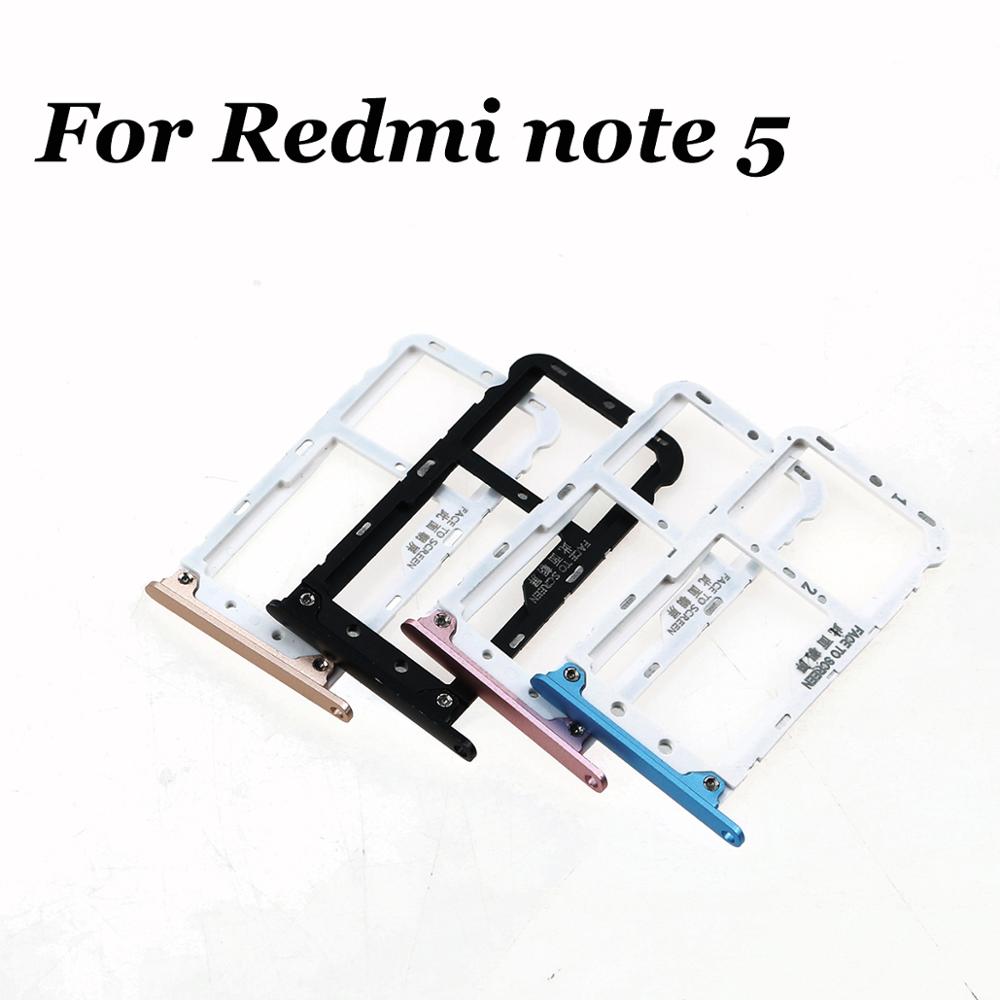 YuXi For Xiaomi Redmi 5 SIM Card Tray SIM Card Holder Adapter for Xiaomi Redmi note 5 note5 SIM Card Slot Miscro SD TF Card Tray