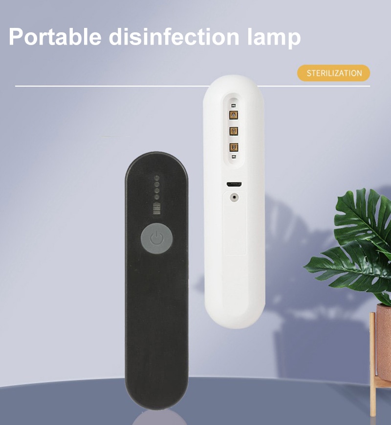 1PC Safety Portable LED UV UVC Disinfection Lamp 260nm Handheld Germicidal Sterilizer Light for Home Office Travel School