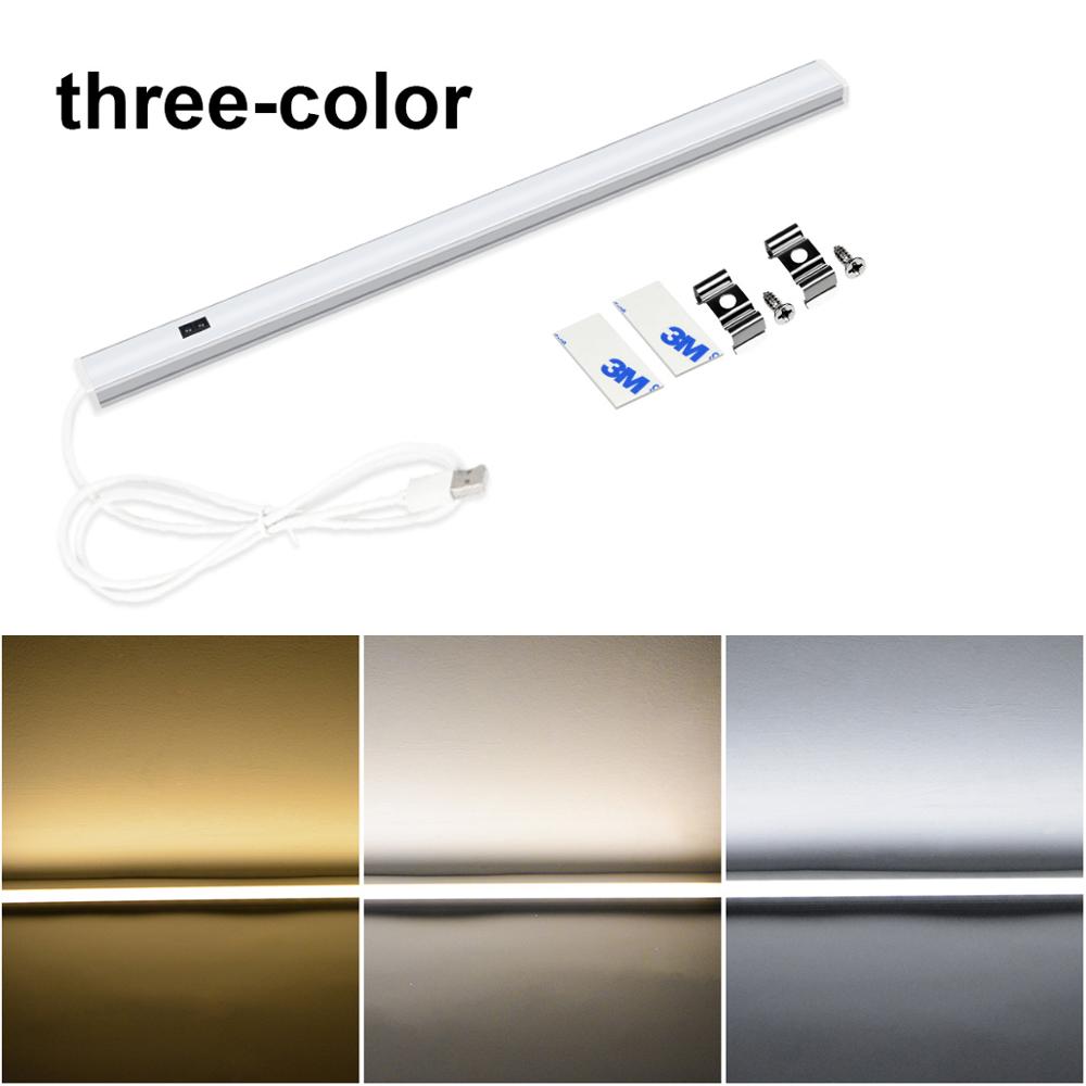 Usb-lampe til kjøkken med bevegelsessensorbryter, håndviftende av og på, led-barlys 30cm 40cm 50cm: Gul / Mørke blå