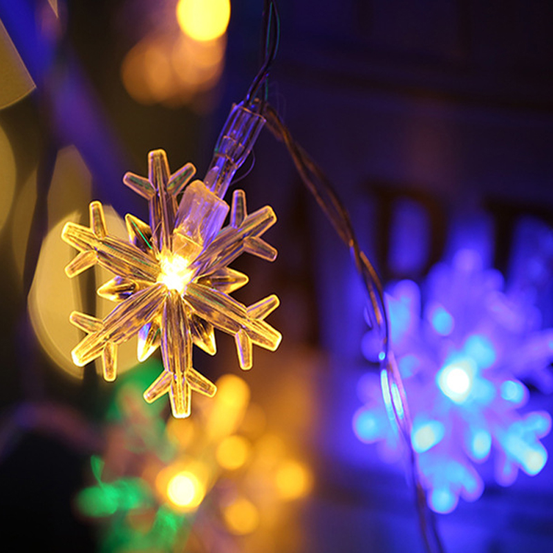 Kinder LED Schneeflocke String LightsToys Batterie Stecker Betrieben Girlande Dekoration Für Weihnachten Baum Neue Jahr Zimmer Geburtstag Tag