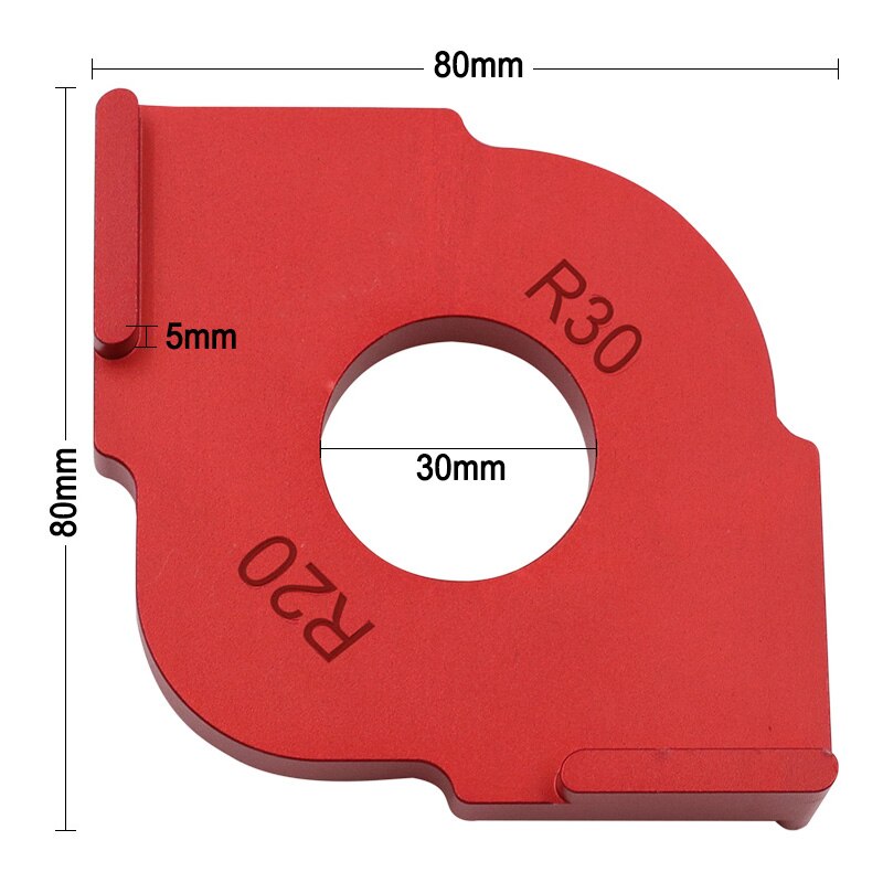 2 pièces machine de découpe machine de gravure coin rond angle r arc rond travail du bois demi-cercle gabarit de positionnement rapide outils