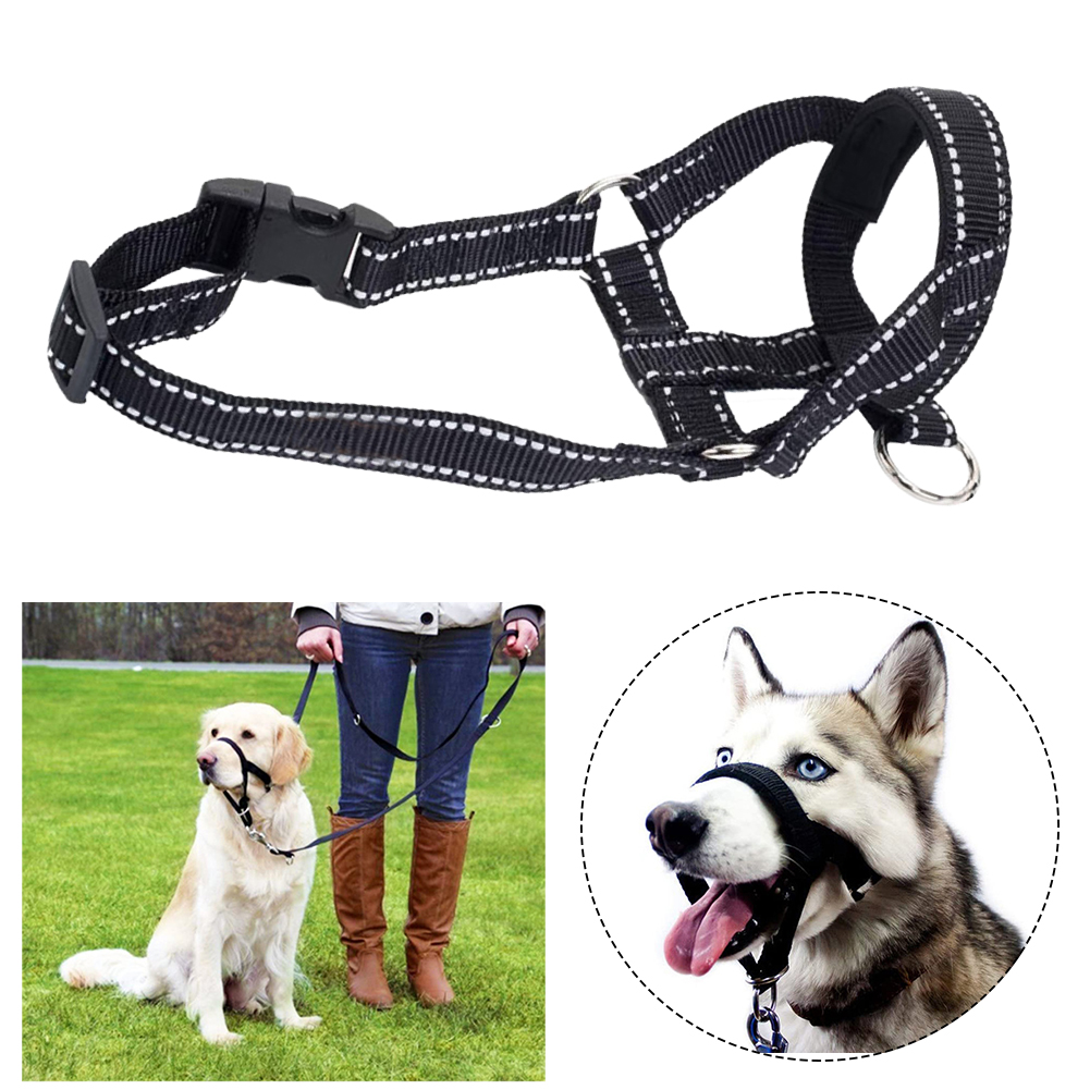 Voorkomen Blaffen Hond Mond Cover Leash Verstelbare Lus Anti Bijten Hond Snuit Nylon Outdoor Walking Training Duurzaam Dierbenodigdheden