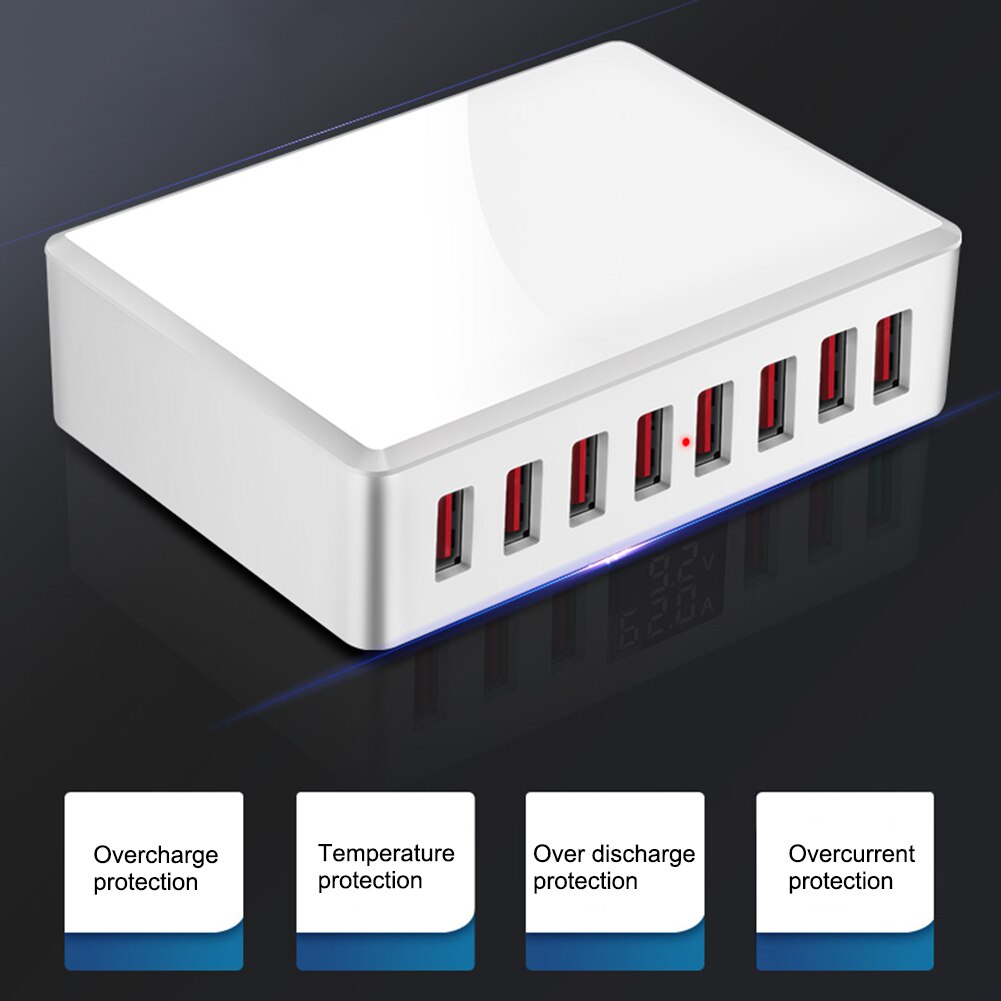 Quick Charge 3.0 Smart Usb Type C Lader Station Led Display Snel Opladen Telefoon Tablet Usb Charger Voor Iphone Samsung adapter