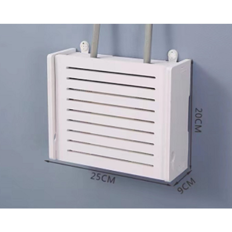 Wifi reititin hylly säilytyslaatikot kaapeli virta ja johtokiinnike puinen muovi seinään ripustin laatikko tee itse säilytysjärjestäjä kodin sisustus: Säleikkö