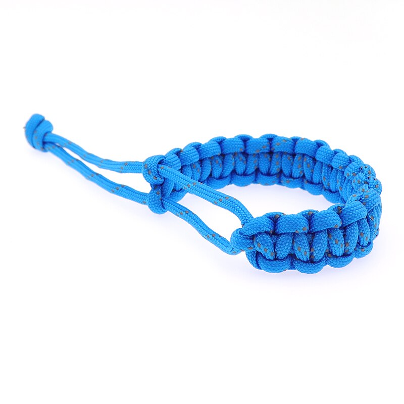 Adjustable Reflective Paracord Bracelet Handmade Braided Survival Bracelet: Blue