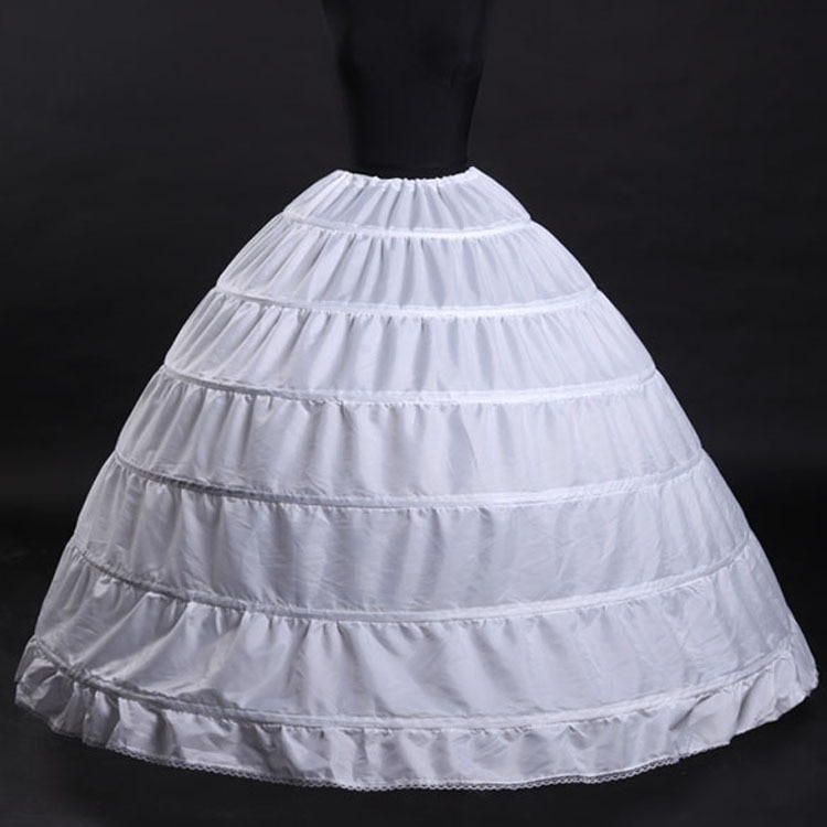 Borde de encaje 6 aro enagua bola vestido boda Vestido 110cm diámetro de la ropa interior de boda crinolina Accesorios