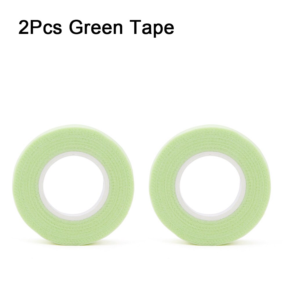 Quewel Geënt Wimper Isolatie Tape En Draagbare Tapes Snijder 2/4Pcs Niet-geweven Enten Wimpers Patches Ademend tool: 2Pcs Green Tape