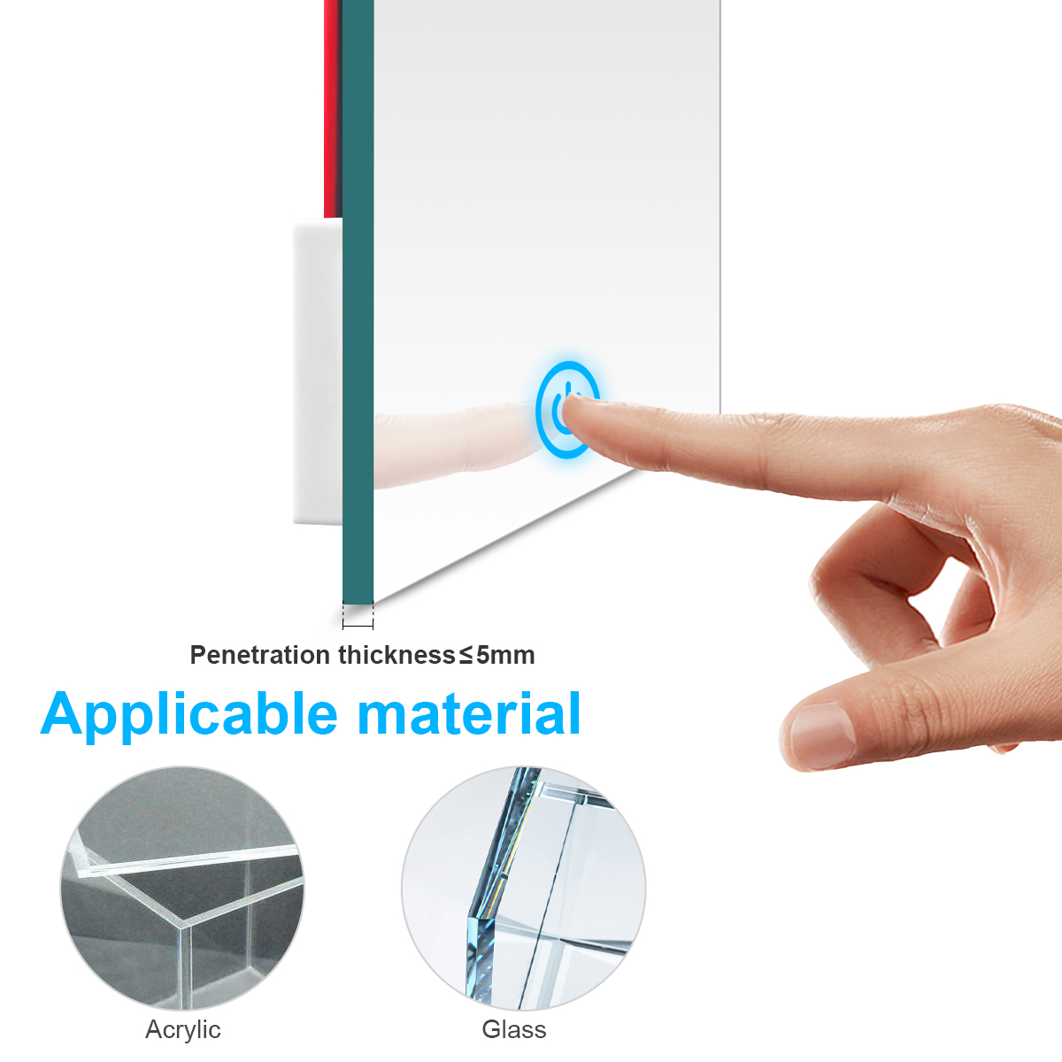Tira de luces LED para espejo de maquillaje de baño, iluminación de fondo para tocador de 12V, Sensor táctil regulable, luz LED de tocador para decoración