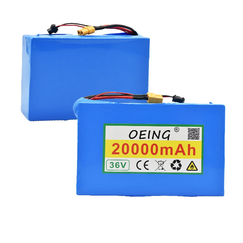 10S2P 36V 20Ah 450Watt 18650 Lithium ion battery pack For Scooter skateboard ebike electric bicycle 42V 37V 35E XT60 SM 2P