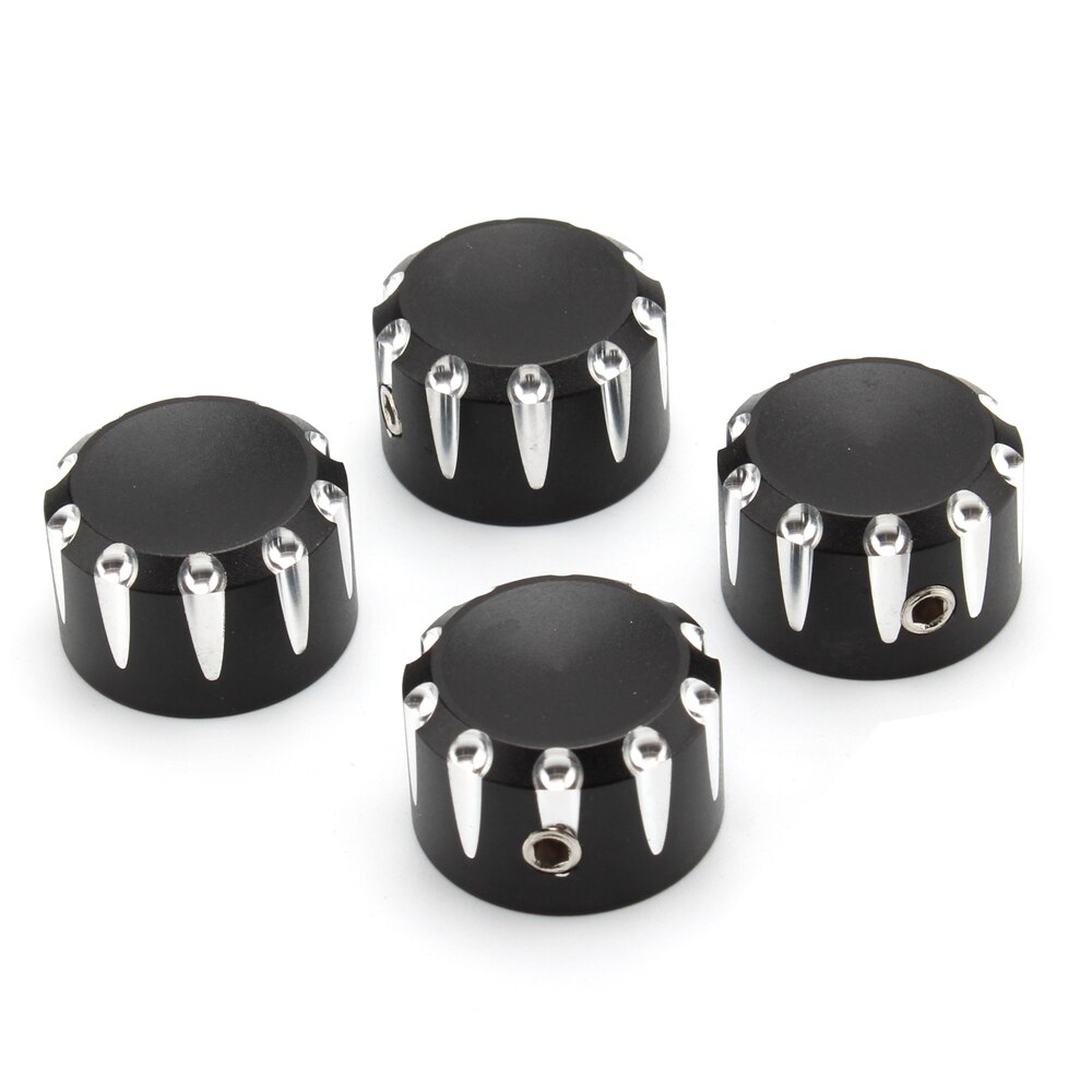 4 pçs vela de ignição parafusos cabeça usinada tampas parafusos porca capa para triumph bonneville t120 preto thruxton r rua twin cup scrambler: Cinza escuro