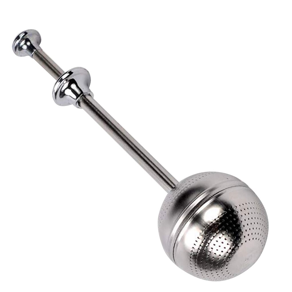 Aço inoxidável portátil push lidar com chá infusor bola de chá micro buraco imprensa filtro de chá folha solta especiarias temperos filtro