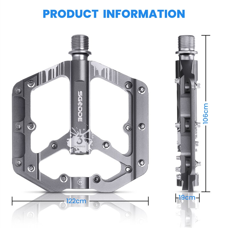 SGODDE Ultraleicht Fahrrad Pedal 3 Lagerbier Anti-Unterhose Aluminium Legierung Fußteil schnell Freisetzung Berg Straße Fahrrad Zubehör
