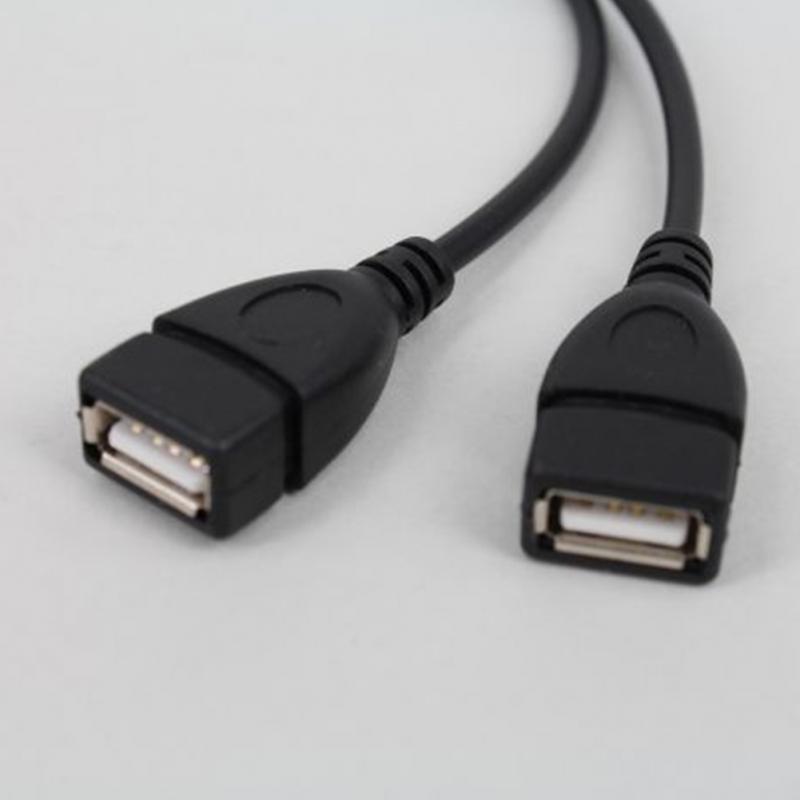 Usb 2.0 a hann til usb hunn 2 dobbel dobbel usb hunn splitter forlengelseskabel hub ladekabel