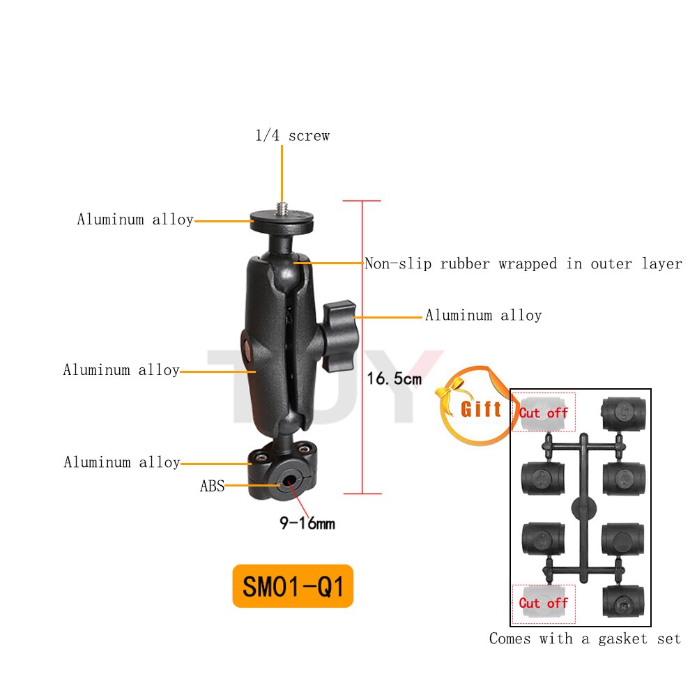 Mount Ball Head Base 1/4 Tripod Adapter for Insta360 ONE X Action Camera VR Insta 360 Panoramic Camera Motorcycle Mirror Mount: SM01-Q1