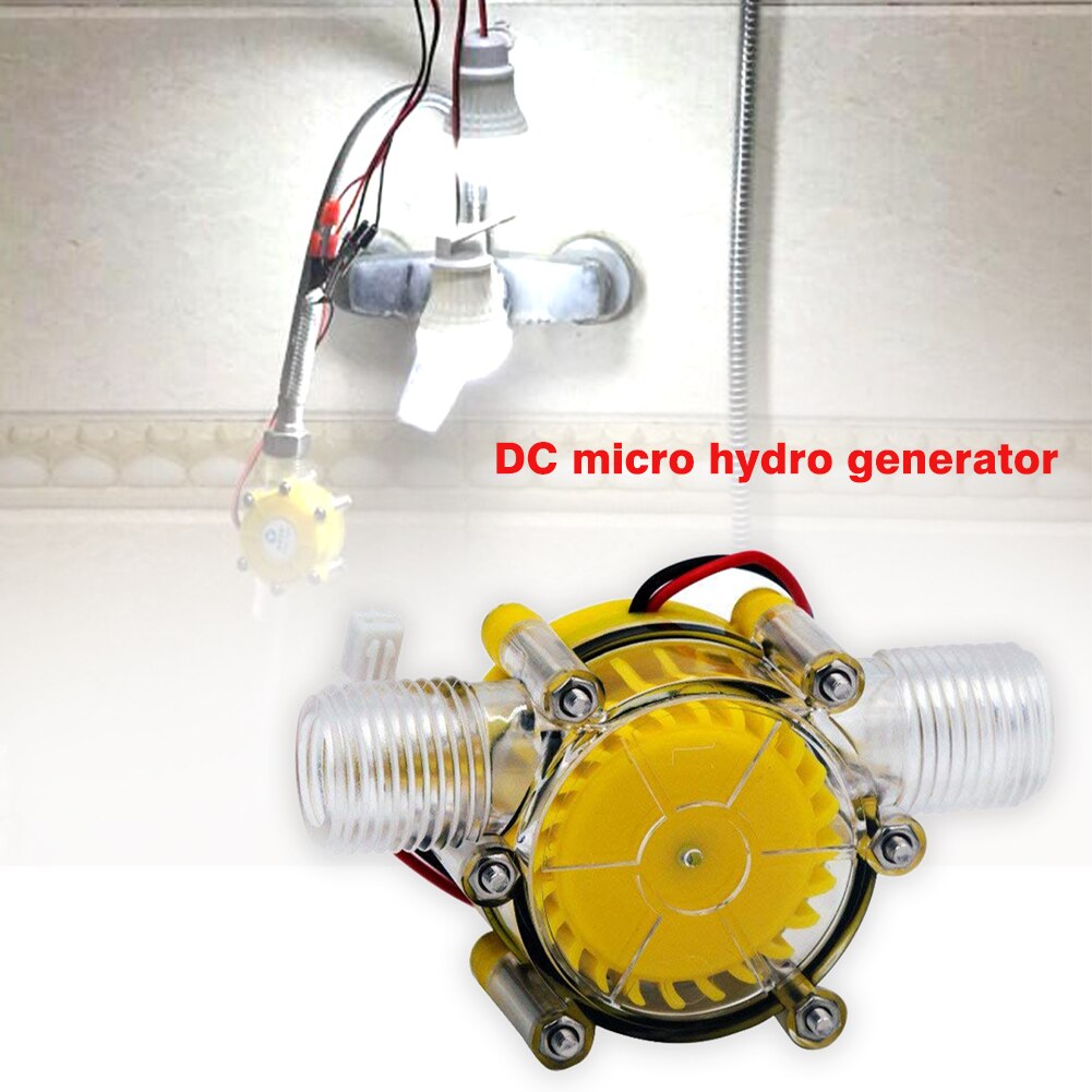 DC 5V 12V 80V Hydraulic Water Flow DIY Stainless Steel Hotel Micro Hydro Generator Home Pump Tap High Power Energy Conversion
