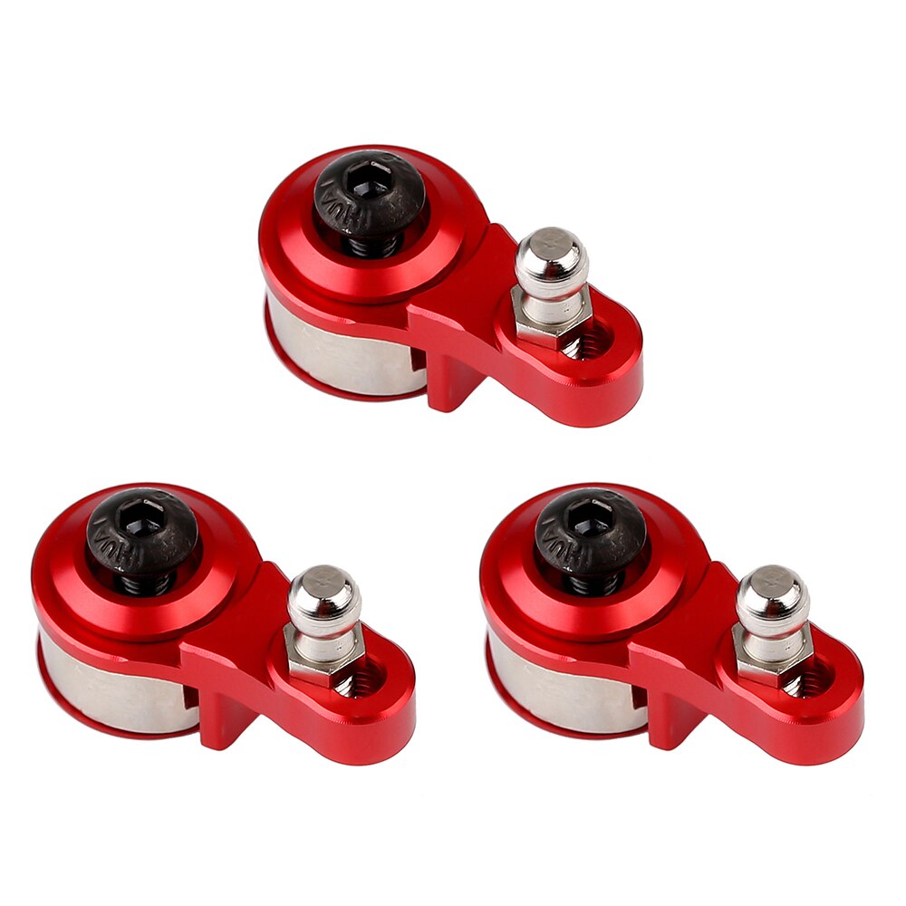 Brazo Servo de amortiguación ajustable de aleación de aluminio INJORA 25T para coche trepador de control remoto 1:10 Traxxas TRX4 TRX6 piezas de mejora: 3PCS Red