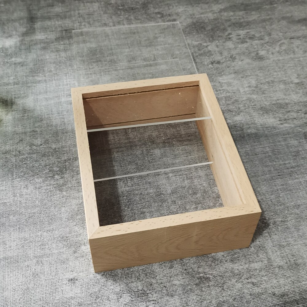 Diy Specimen Eeuwige Bloem Fotolijst Interne Diepte 3.5Cm Voor Het Weergeven Drie-Dimensionale Werkt Fotolijst: Wood frame / external 26X13X5.5cm
