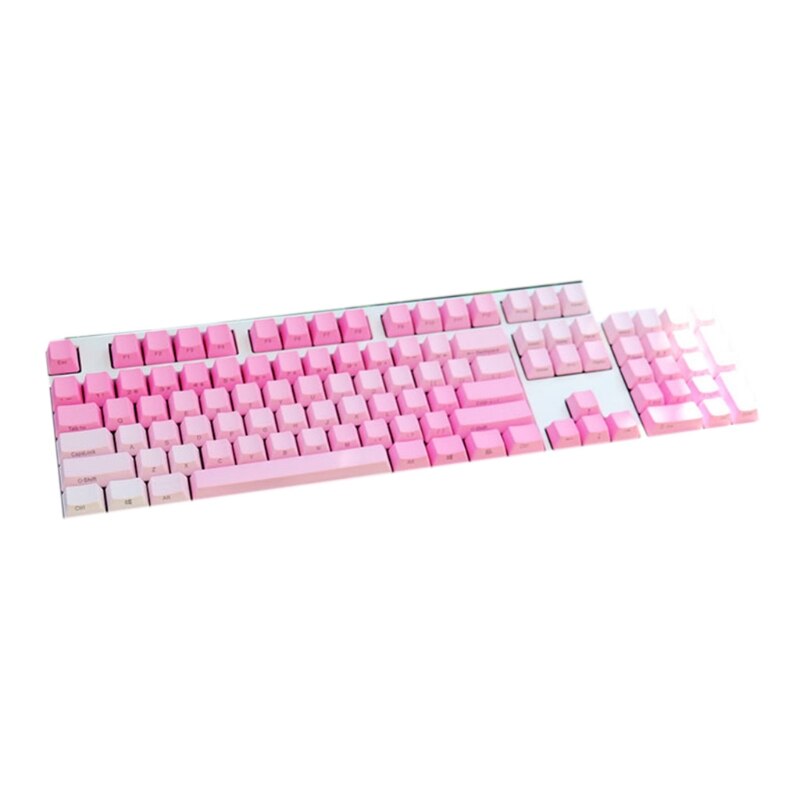 87/104/108 Keys OEM Profile Custom Side-Printed Keycaps PBT Backlit Gradient Keycaps for MX Cherry Mechanical Keyboard: 104PK