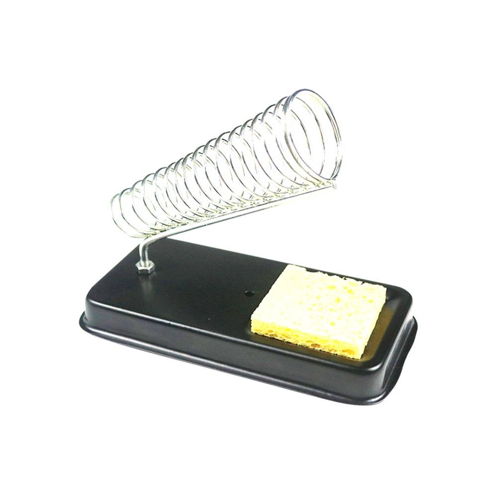 1PCS Electric Soldering Iron Stand Metal Support welding Station Holder With Solder Sponge Electrical Working Soldering Kit Tool: 1