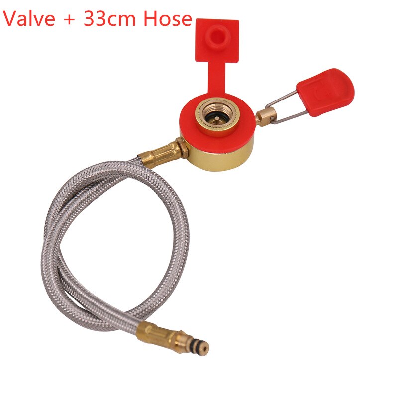 Convertitore adattatore valvola testa stufa a Gas Picnic campeggio esterno + tubo flessibile linea di collegamento + ugello aria accessori stufa esterna: Valve Hose 