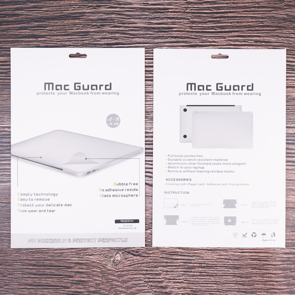 Redlai Full Body Laptop Skin Sticker for MacBook Pro 16 inch A2141 Touch Bar Top and Bottom Cover Film