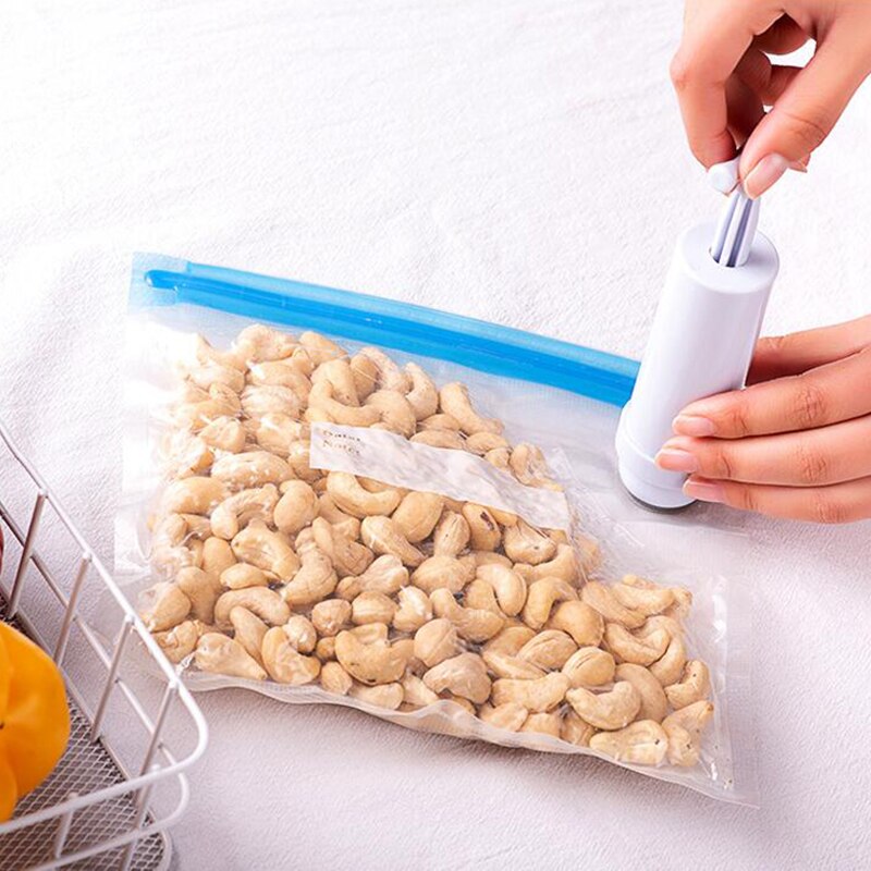 10pcs Reusable Food Storage Bags Vacuum Bag Food Air Vacuum Compressed Bag Reusable Ziplock Freezer Bags Kitchen Storages