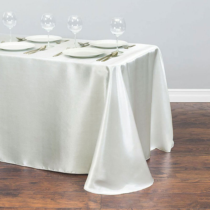 Mantel de satén sedoso de Color sólido, decoración de mesa para banquete de boda, cubierta de mesa de de satén de lujo ligera moderna para cena de Hotel: Borgoña / 80 x 120 cm