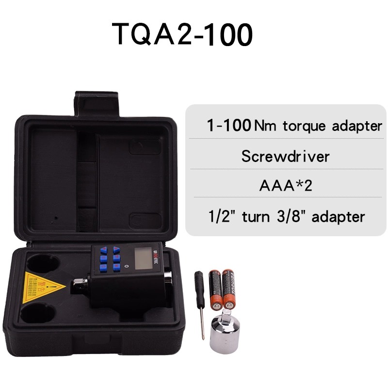 Electronic Digital Display Torque Adapter 0.3-340NM Torque Meter Connector Wrench Torque Measurement Auto Repair Tool: grey
